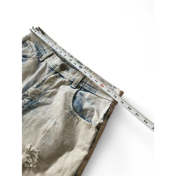 Attitude Gold Men's Shorts Brooklyn Fit Blue Slim Distressed Size 36 Great Cond. - Picture 3 of 12